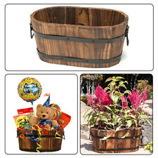 Small Decorative Wood Oval Planter picture