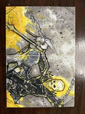 2014 Marvel Premier Sketch - Chris Fulton, Double Panel Booklet Ghost Rider  1/1 picture