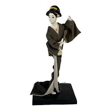 9”  Japan Gofun Geisha Silk Dressed Doll Asian  Vintage Exquisite Collectible picture