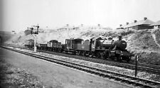 BR TENDER FREIGHT TRAIN HAWTHORNS WEST BROM 1964 FINE  MOUNTED RAILWAY PRINT picture