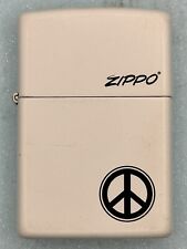 2017 Zippo Peace Sign White Matte Zippo Lighter picture