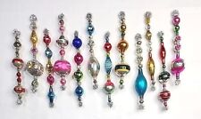✨️🌸 12 *Oldies* Antique Vtg Mercury Glass Garland Icicle Big Bead Ornies 4~4.5