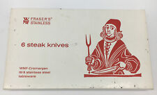 Fraser’s Stainless WMF Cromargan 18/8 Steak Knives Box of 6 Germany picture