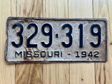 1942 Missouri License Plate picture