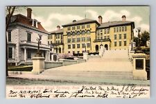 Fitchburg MA-Massachusetts, Wallace Way & High School, Antique Vintage Postcard picture