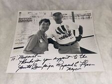 Vintage Black & White Autographed Boston Mayor Raymond Leo Flynn Photo 8x10 picture