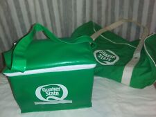 Duffle Bag And Cooler Green QUAKER STATE OIL Advertising Offshore Vintage picture