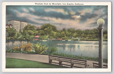 Postcard West Lake Park By Moonlight, Los Angeles, California picture
