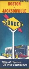 1962 SUNOCO Strip Map BOSTON TO JACKSONVILLE Florida Blend-O-Matic Gas Pump picture