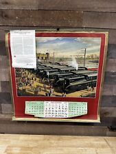 Vintage 1956 Pennsylvania Railroads Calendar “Mass Transportation” Army Navy picture