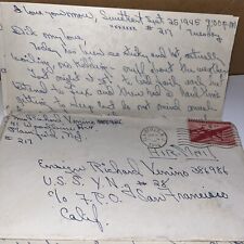Post WWII 1945 Navy Wife Love Letter to USS Nutmeg Ensign w Anne Jeffreys Lyrics picture