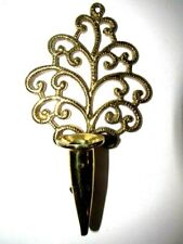 Brass Wall Hanging Tree Candlestick Holder picture