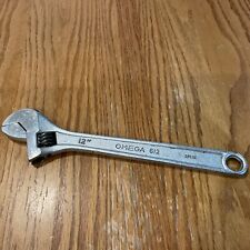 VINTAGE OMEGA 612  ADJUSTABLE 12” CRESCENT WRENCH MADE IN SPAIN WORKS GREAT picture
