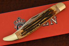 QUEEN STEEL WINTERBOTTOM GROOVED BONE FISH LARGE TOOTHPICK KNIFE NICE ORIG BOX picture