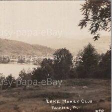 Vintage 1930 RPPC Lake Morey Club Fairlee Orange County Vermont VT Postcard picture
