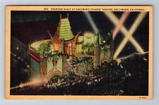 Hollywood CA-California, Graumans Chinese Theatre, Vintage Souvenir Postcard picture