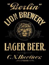 C.N. Huether Berlin Lion Lager Beer, Canada NEW METAL SIGN: 9x12