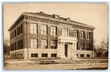 Clermont Iowa IA RPPC Photo Postcard Public School 1924 Vintage Posted picture
