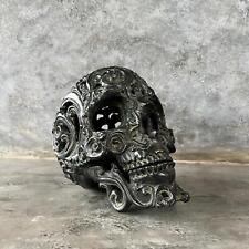 Big Bronze Skull with Carving Pattern picture
