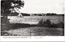 C.1907 Fergus Falls MN Lake Alice Sail Boats Minnesota Postcard A215 picture