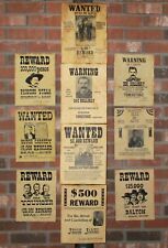 Jesse James Doc Holliday Wanted Posters Tombstone Butch Cassidy Old West 10 Lot picture