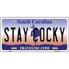 Stay Cocky South Carolina Novelty Metal License Plate Tag LP-6312 picture