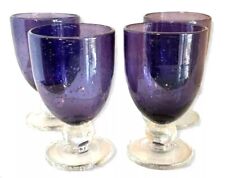Purple Bubble Goblets By Tag Ltd. Hand-Blown Glass, Retired picture