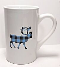 Preowned coffee mug CARIBOU COFFEE OPERATING COMPANY blue plaid caribou picture