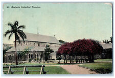 1912 St. Andrews Cathedral Honolulu Hawaii HI Antique Posted Postcard picture