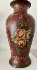 Bombay Co. Vase/Large Urn, Ceramic Maroon, Great Decor, 14” picture