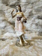 See Me Woman Figurine With Flower Basket Holding A Flower  picture