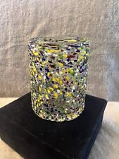 Confetti Art Glass Recycled Blown Glass Tumbler  Mexico picture