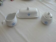 Matching Vintage Butter Dish and Sugar Bowl with Lids and Creamer picture