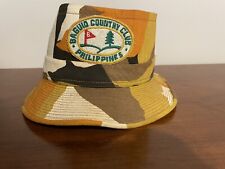 BAGUIO COUNTRY CLUB Vintage Patch Hat PHILIPPINES Golf Resort Short Brim Camo picture