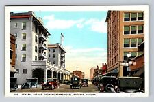 Phoenix AZ-Arizona, Central Avenue, Adams Hotel Advertising Vintage Postcard picture