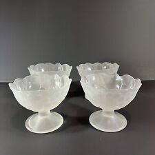 Set Of 4 Hoya Japan Textured Frosted Sherbet Ice Cream Bowls picture