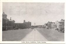 Posted Postcard Litho VTG Center Street Goldsboro North Carolina PM 1943 picture