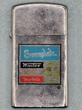 Vintage 1977 Swagelok Advertising Slim Chrome Zippo Lighter picture