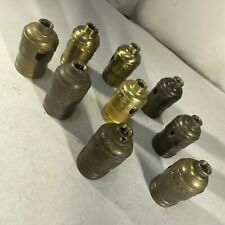 Lot Old Brass Bulb Socket Shells Lamp Light Part G picture