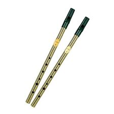 Feadog Set of 2 Irish Tin Whistle Brass Key C and D with Tutor Book and CD picture