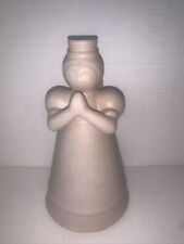 Patricia Pat Hopper Ceramic Angel Candleholder Artist 1990 9.5” Clay Terracotta picture