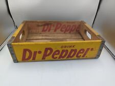 Vintage Dr Pepper Wood Crate Soda Pop Yellow Wooden picture