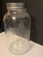 Vintage IMPROVED GEM HALF GALLON Mason Jar With steel Ring - Made in Canada  picture