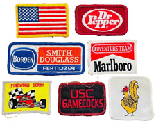 Vintage Uniform Fabric Patch Lot of 7 Patches Advertising Marlboro Dr. Pepper picture