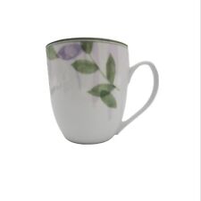 Vintage Pier 1 ~ Purple & Green Leaves AMBROSIAv14 oz Cup Ceramic Mug picture