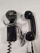 VINTAGE WESTERN ELECTRIC G1 43A SPACE SAVER BLACK ROTARY WALL PHONE picture