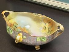 Vintage Nippon Hand Painted Yellow Floral Footed Bowl picture