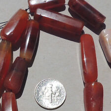 19 inch 48.5cm strand old agate carnelian stone beads nigeria #5051 picture