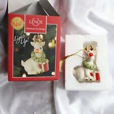 NEW Lenox Santas Red Nose Reindeer Christmas ornament NEEDS BATTERY picture
