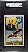 1920s Chocolates Amatller WILBUR WRIGHT BROTHERS Trade Card #9 SGC 7 RARE Spain picture